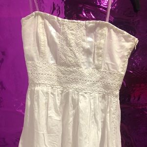 White Lace Detail Dress